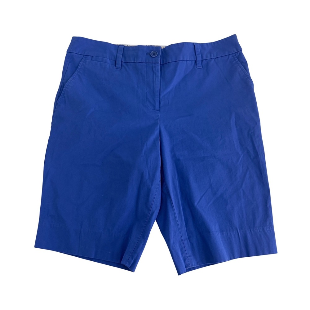 Talbots‎ Perfect Short 11" Womens 10P Bermuda Chino Blue Resortwear Summer